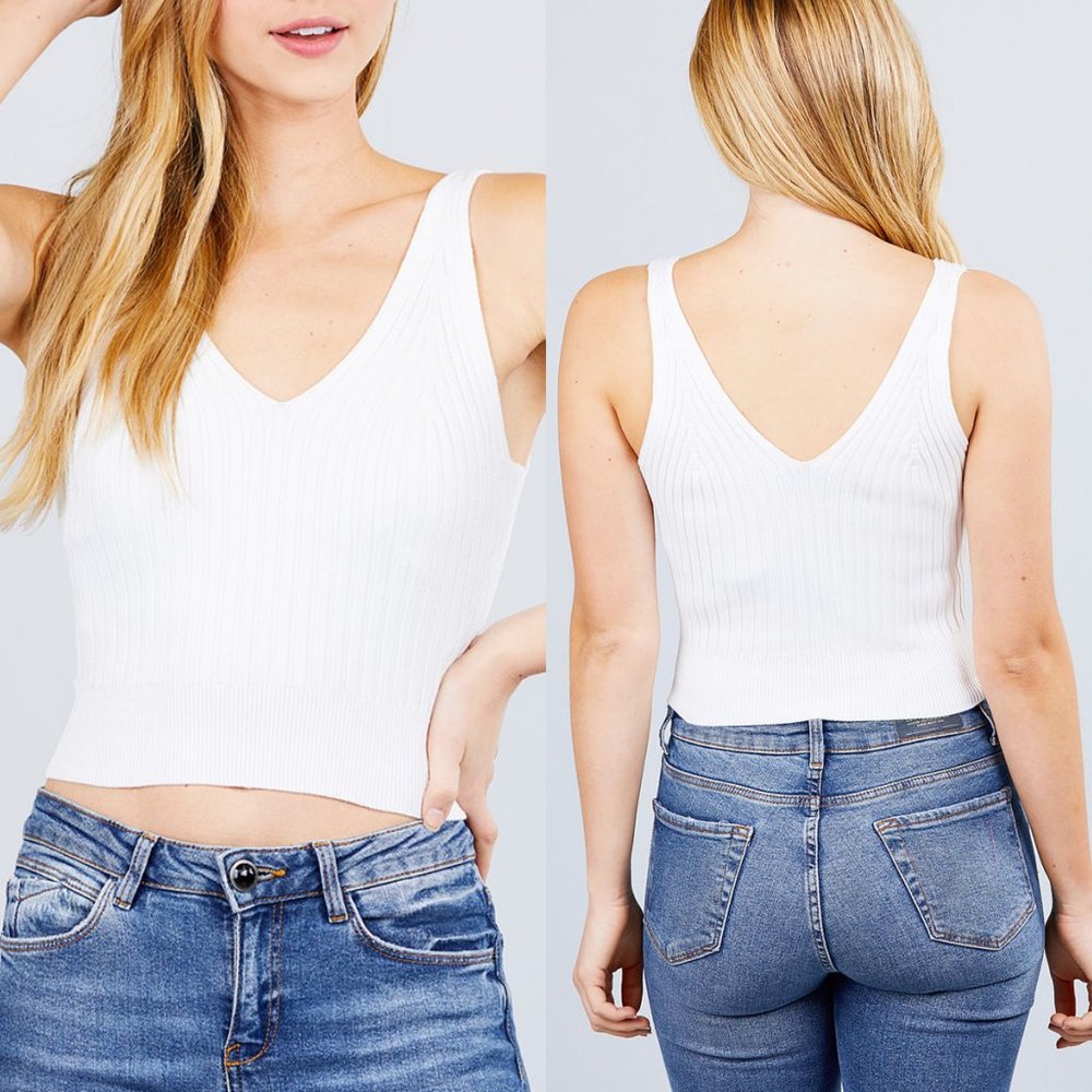 NEW White Fitted Tank Top